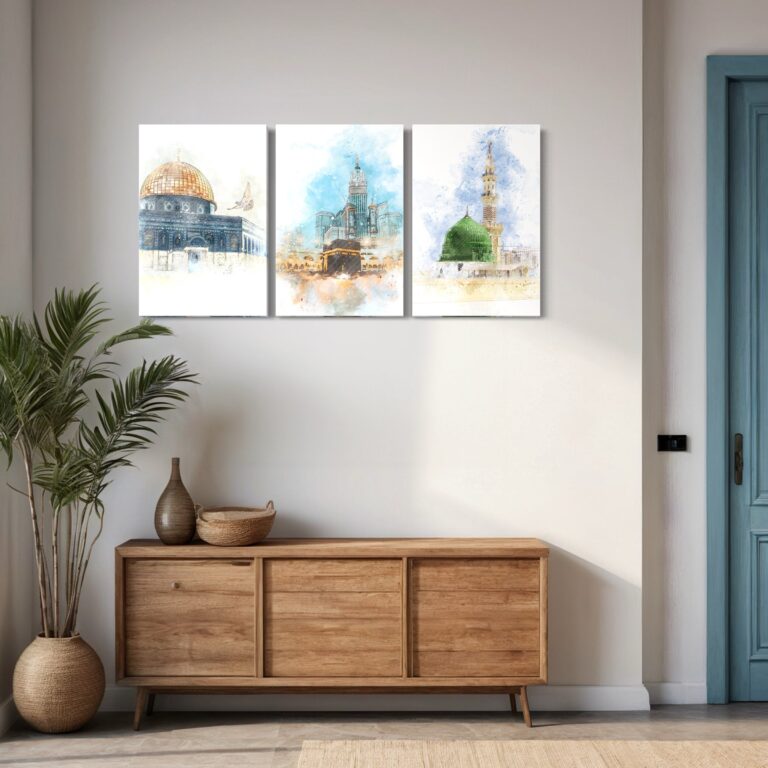 3-Piece Modern Islamic Wall Art Set - Hit4Buy Pakistan